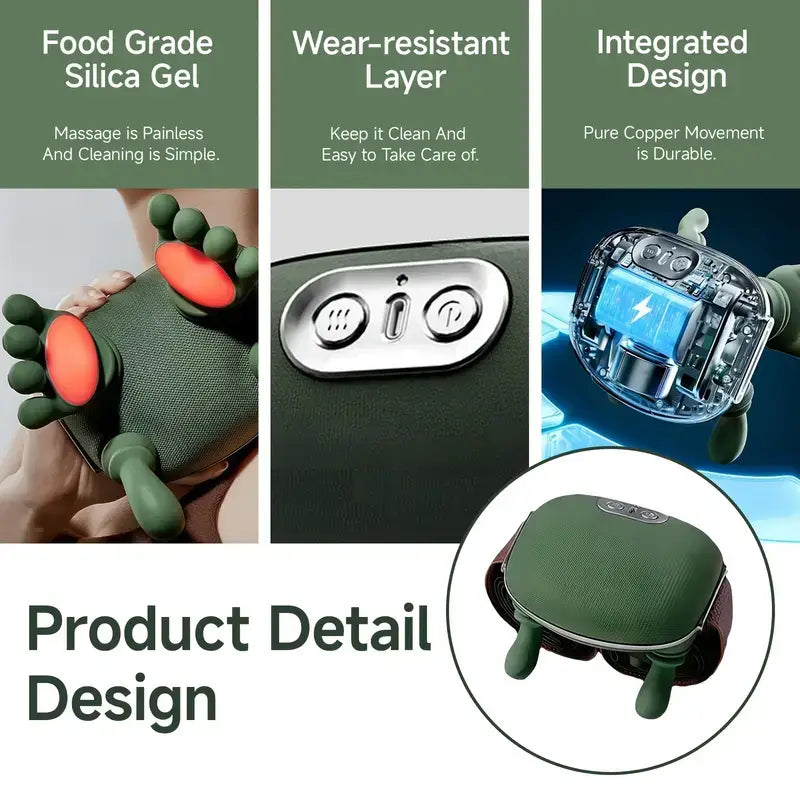 4D Kneading Neck & Body Massager with Heat Therapy & Intelligent Modes