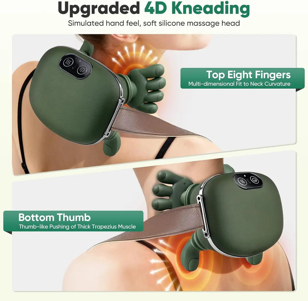 4D Kneading Neck & Body Massager with Heat Therapy & Intelligent Modes