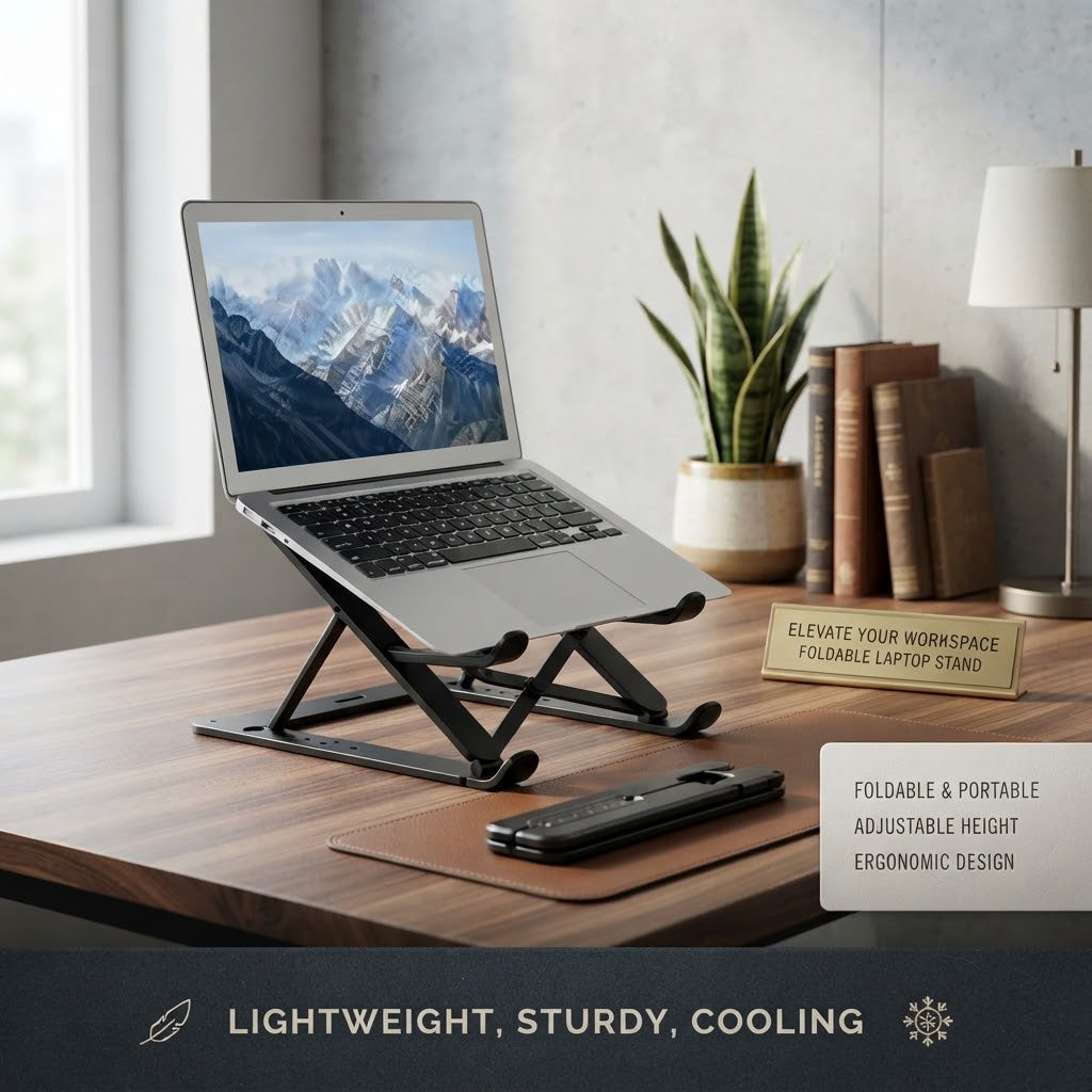 Portable & Foldable Aluminium Laptop Stand